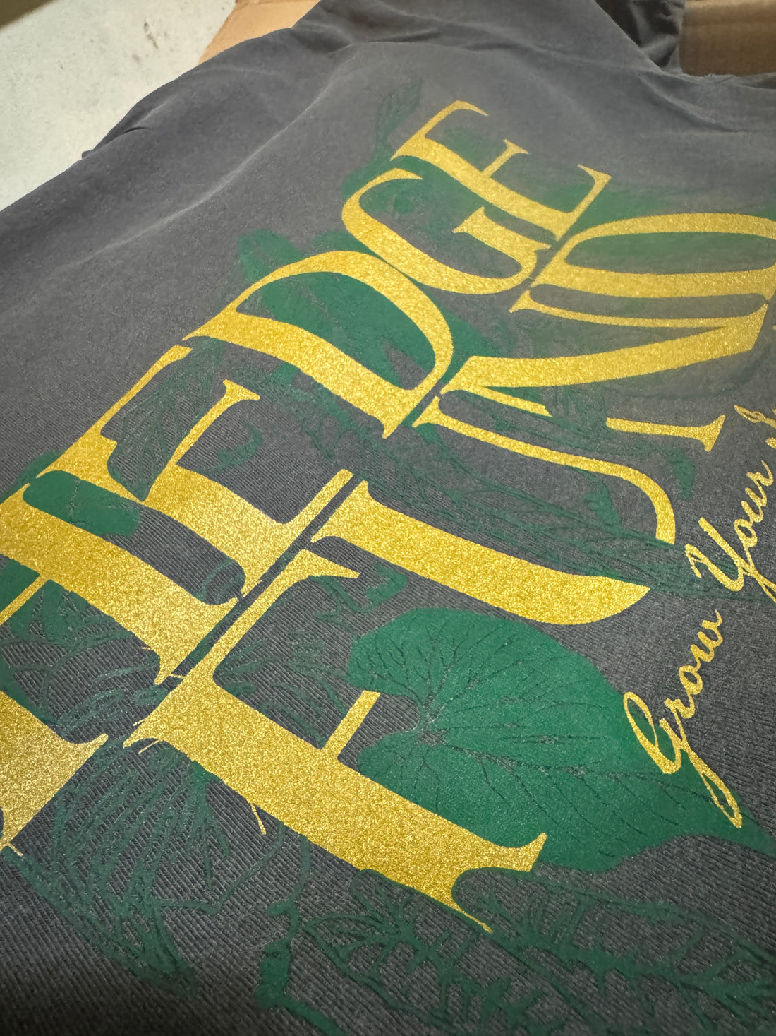 Hedgefund Gold Lettering Tee